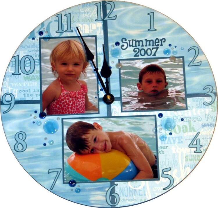 Summer Swim Clock
