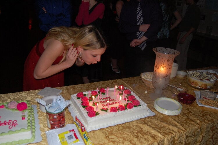 Blowing candles
