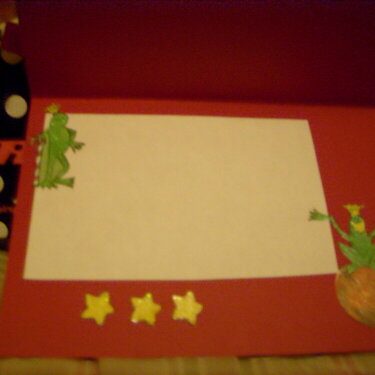 Inside of Christmas frog card