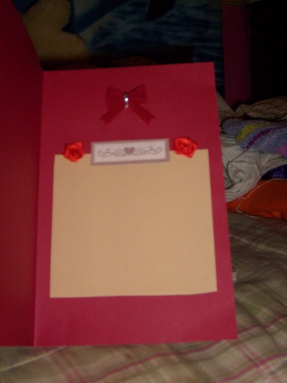 Inside of Valentine&#039;s Day card