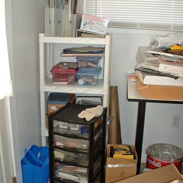 Before ~ Shelves and Drawer Unit
