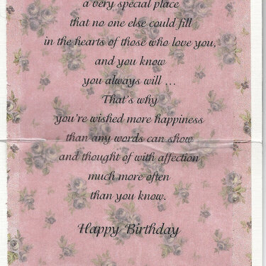 Birthday Card~Aunt Inside