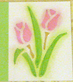 Chalked tulip card