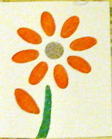 Orange flower card