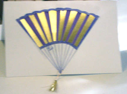 Purple gold fan card
