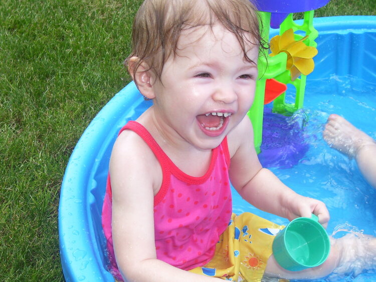 Bella in the pool at nana&#039;s