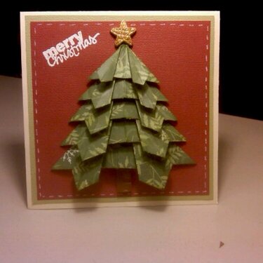 Origami Christmas Tree card