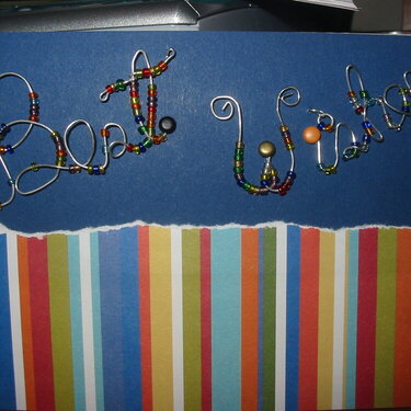 Wire word card