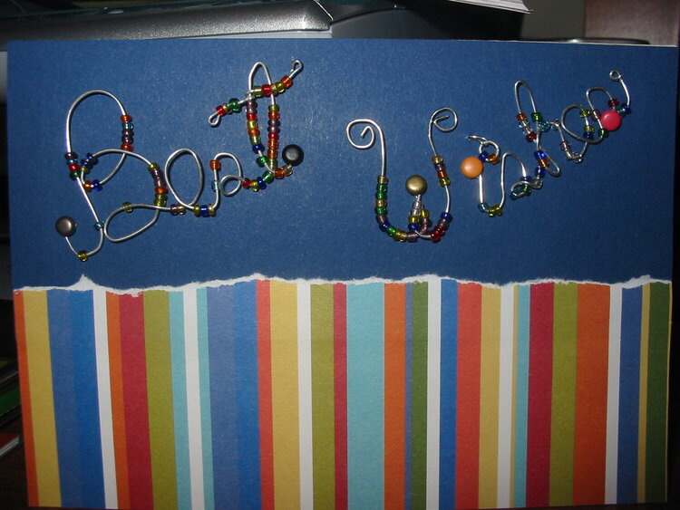 Wire word card