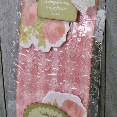 Clear Embossed Acrylic Tag for Clear Scraps
