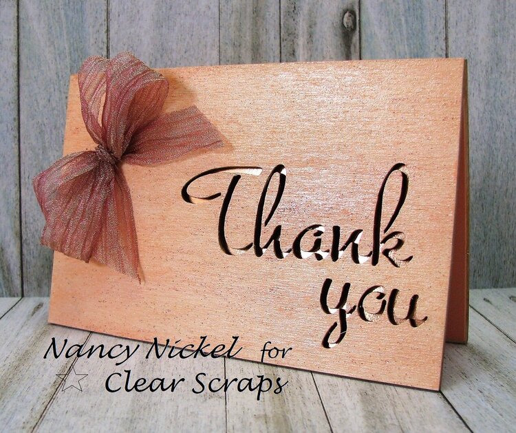 Thank You Wood Card for Clear Scraps
