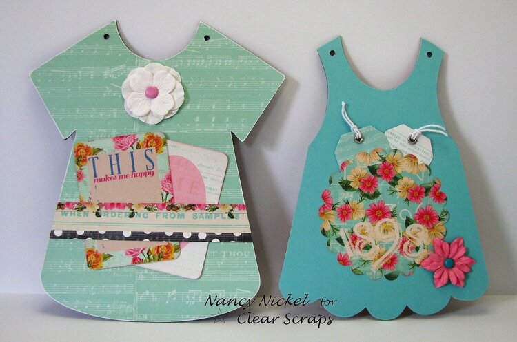 Girls Bib Dress Chip Album for Clear Scraps