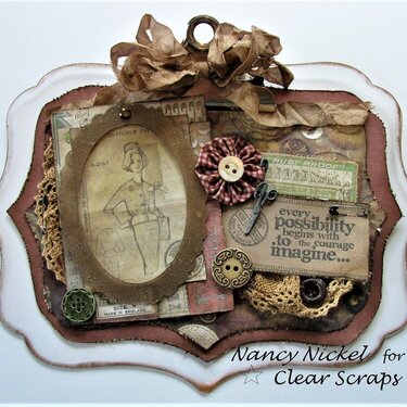 Decorated Acrylic Clipboard for Clear Scraps