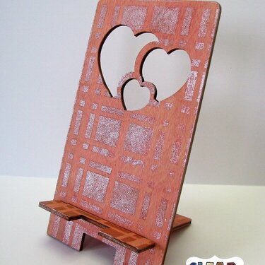 Wood Heart Phone Stand