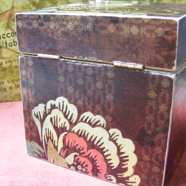 Decoupaged Wood Box (Back)