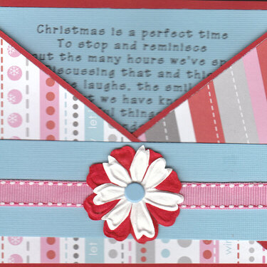 Red Criss Cross Christmas Card