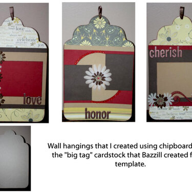 &quot;Love&quot;, &quot;Honor&quot;, &amp; &quot;Cherish&quot; Wall Hangings