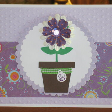 Flower Pot Pop-up card (outside)