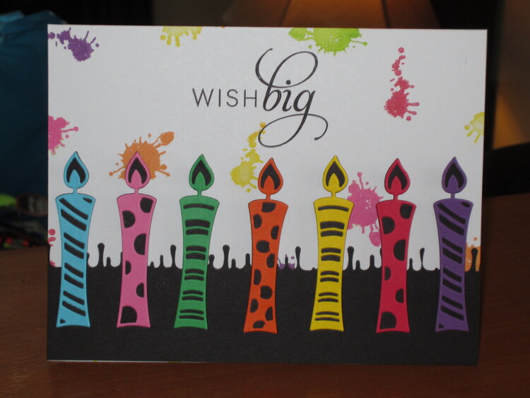 Candle card - wish big