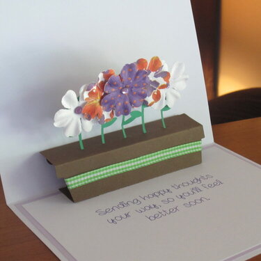 Flower Pot Pop-up card (inside)
