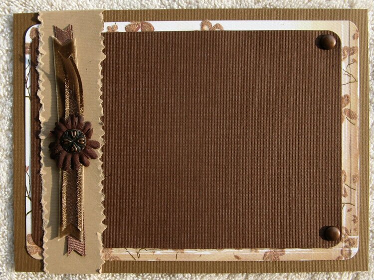 Brown &amp; Tan Photo Mat for Step Outside Your Box Swap