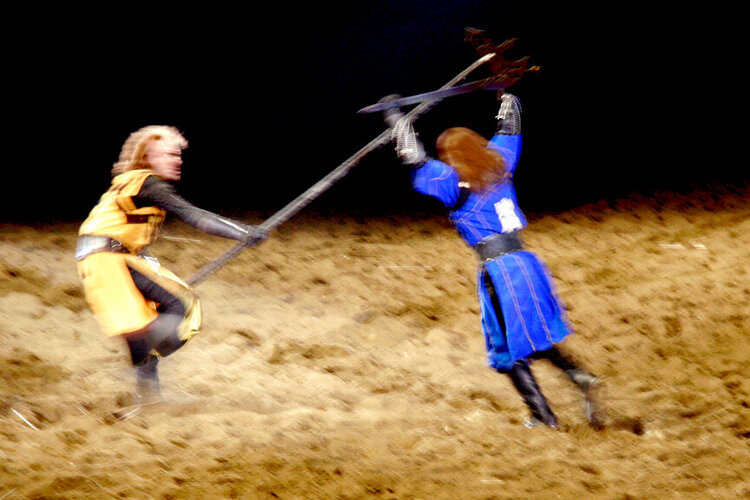 Blue &amp; Yellow Knights do Battle