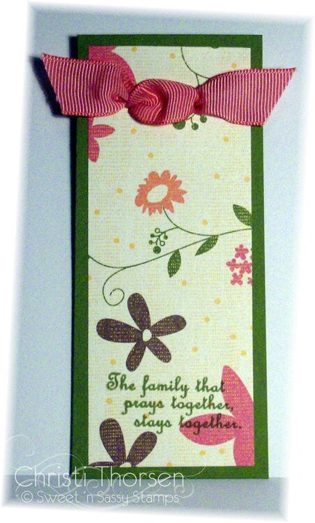 Bookmark #4  The Family That Prays Together