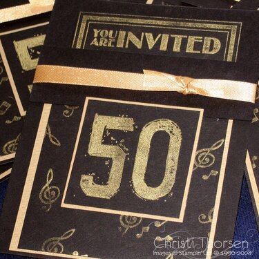 50th Birthday Invitation Up Close