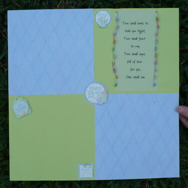baby boy page with safety pin