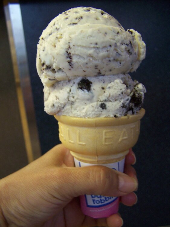 10. A Double Scoop Ice Cream Cone {8 pts}