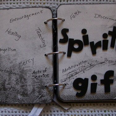 Faith Scrappers CJ - Spiritual Gifts Inside Cover &amp; Title Page