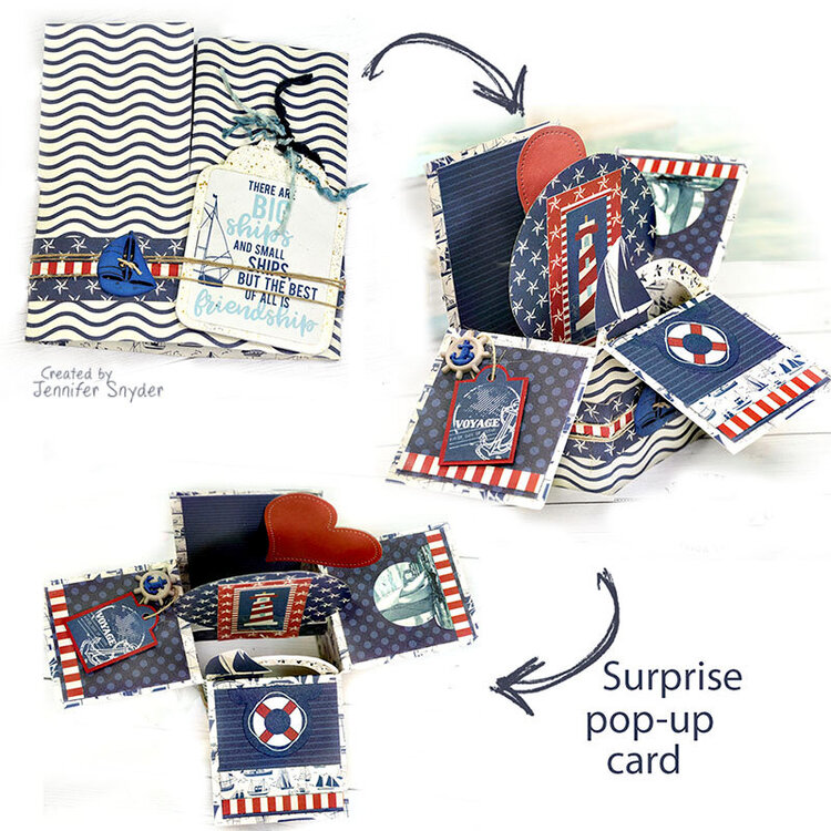 Nautical Sailing Pop-up Card