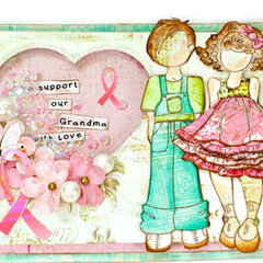 Breast Cancer Awareness Card - Julie Nutting Dolls
