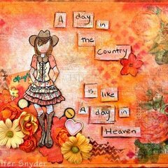 Cowgirl Doll Stamp - Prima Marketing DT