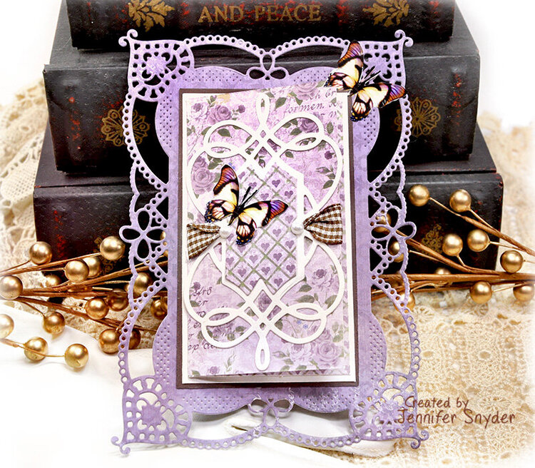 Delicate Purple Card - Spellbinders