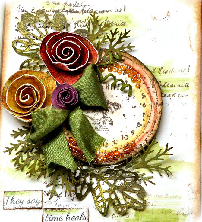 Watercolor and Stamping Card - Prima