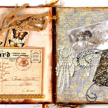 Mini Vintage Album( Pages 3 and 4)- ZVA Creative