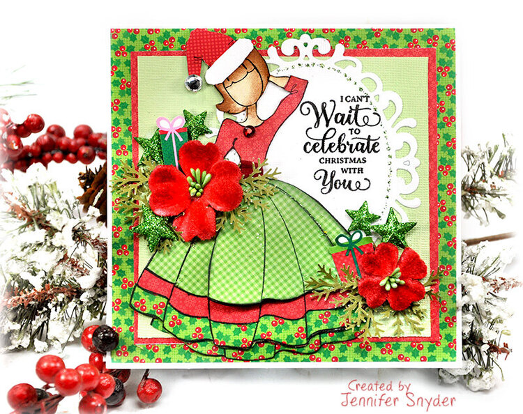 Bright and Cheery Julie Nutting Doll Card