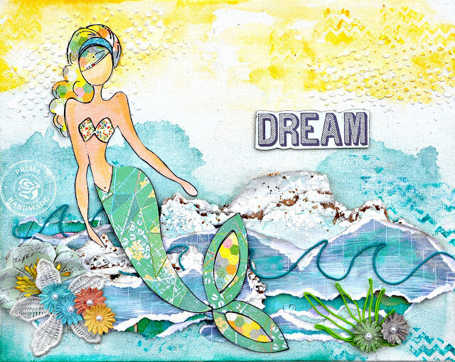 Mermaid Canvas - Prima and Julie Nutting