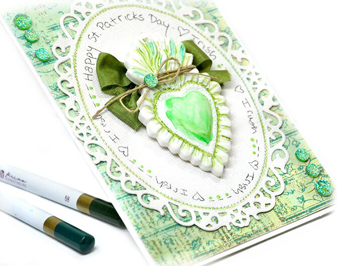 Green Watercolor  Card - Prima