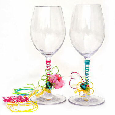 Decorated Wine Glasses - Prima Marketing DT