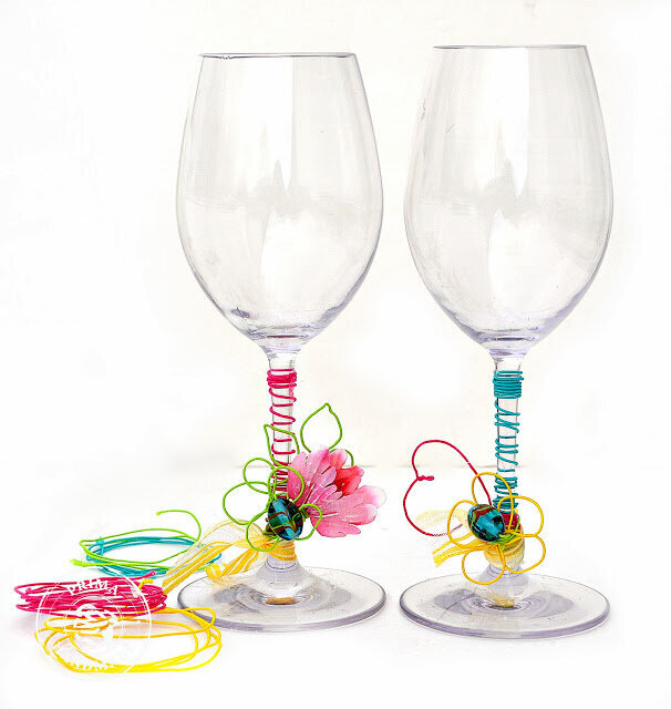 Decorated Wine Glasses - Prima Marketing DT