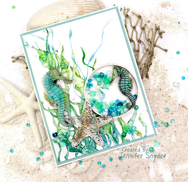 Seahorse Shaker using Artist Trading Coins