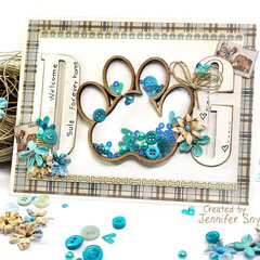 Dog Paws Shaker Card - Pet Adoption