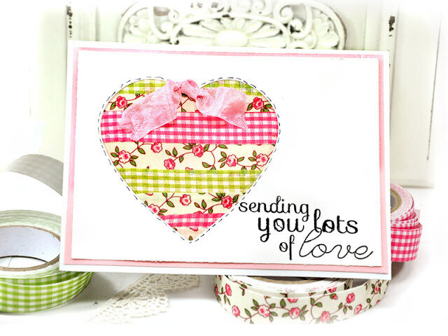 Fun  Washi Tape Heart Card DIY