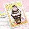 Ice cream and rainbows shaker cards