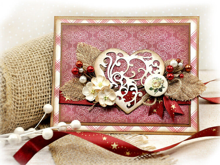 Valentines Card using Christmas Paper