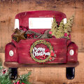 Pickup Truck Christmas  Wall Decor with shaker
