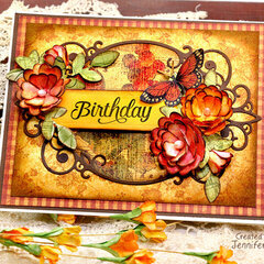 Vintage Floral Birthday Card