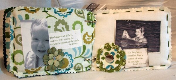 Fabric Mini book of nieces and nephews